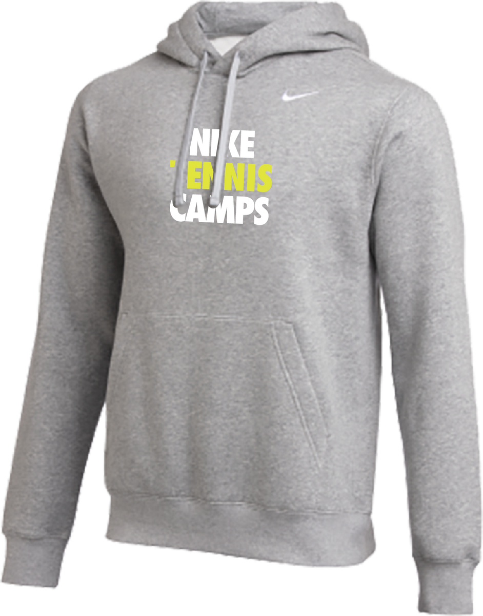 Nike Tennis Camps Club Fleece Pullover Hoodie Heather Grey US Sports Camps