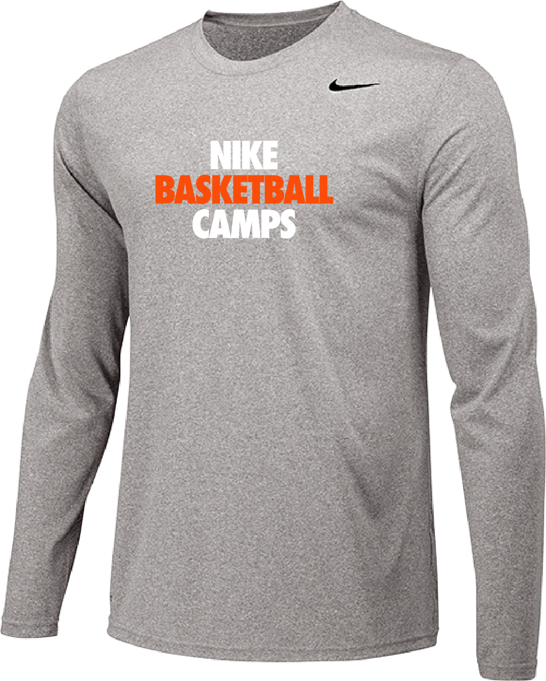 Nike Basketball Camps Long Sleeve Shooter Shirt Carbon Heather US Sports Camps