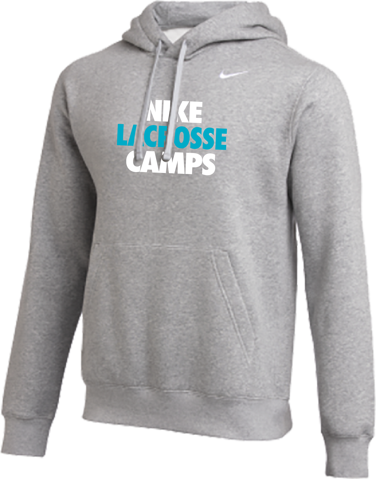 Nike Lacrosse Camps Club Fleece Pullover Hoodie Heather Grey US Sports Camps