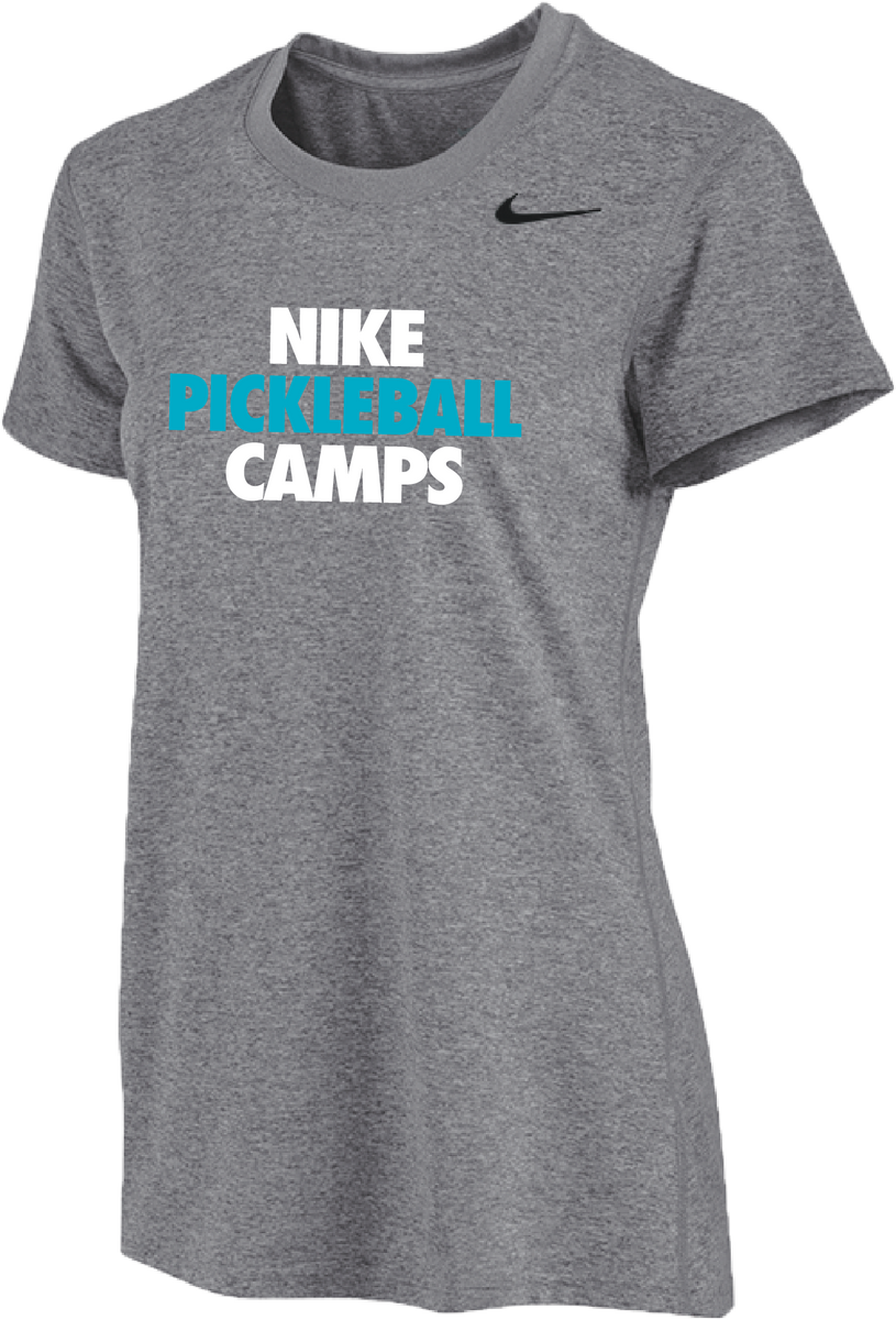 Womens Nike Pickleball Camps Short Sleeve Dri-Fit Tee - Carbon Heather ...