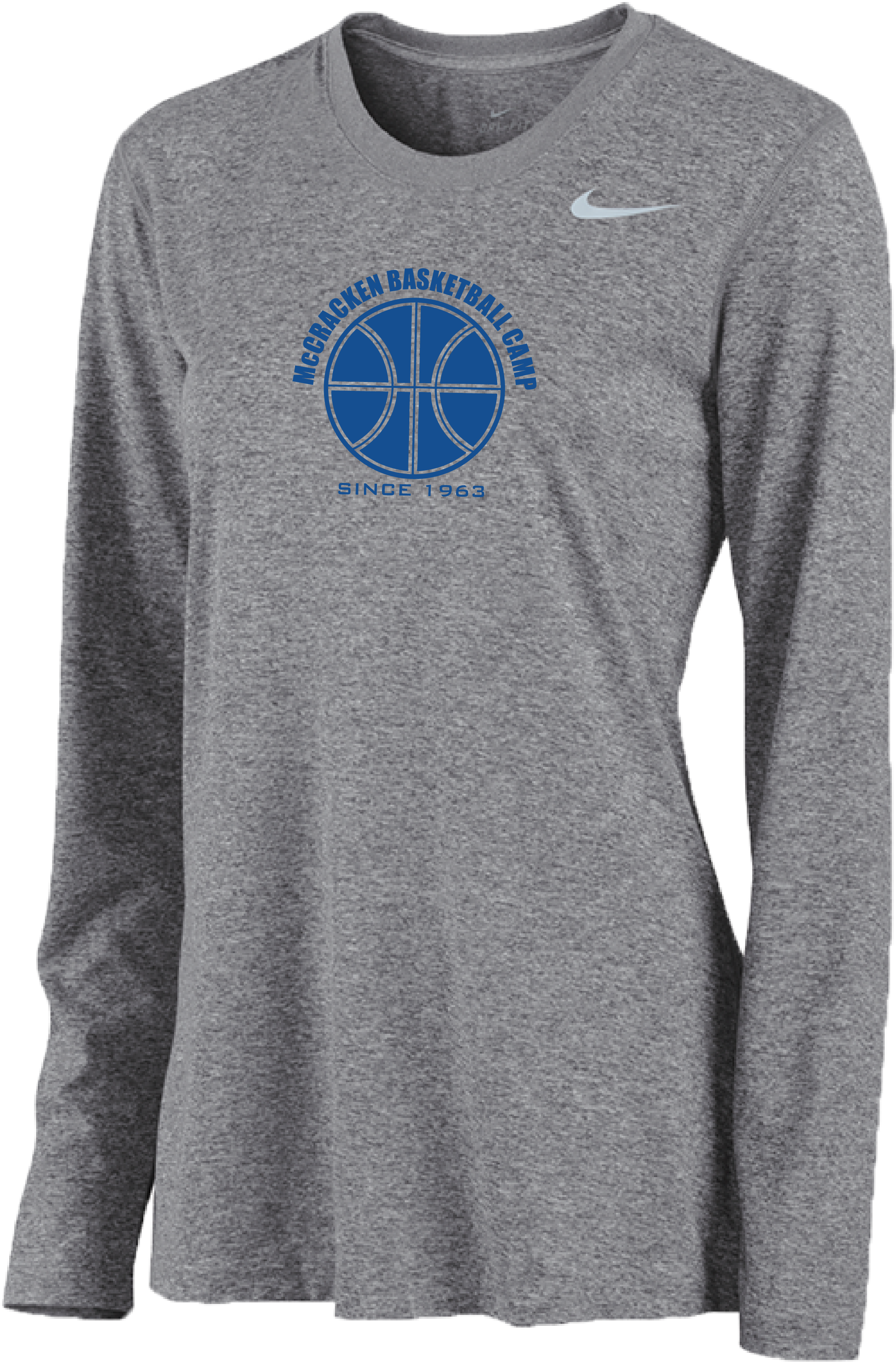 Womens McCracken Basketball Camp Long Sleeve Shooter Shirt - Carbon He ...